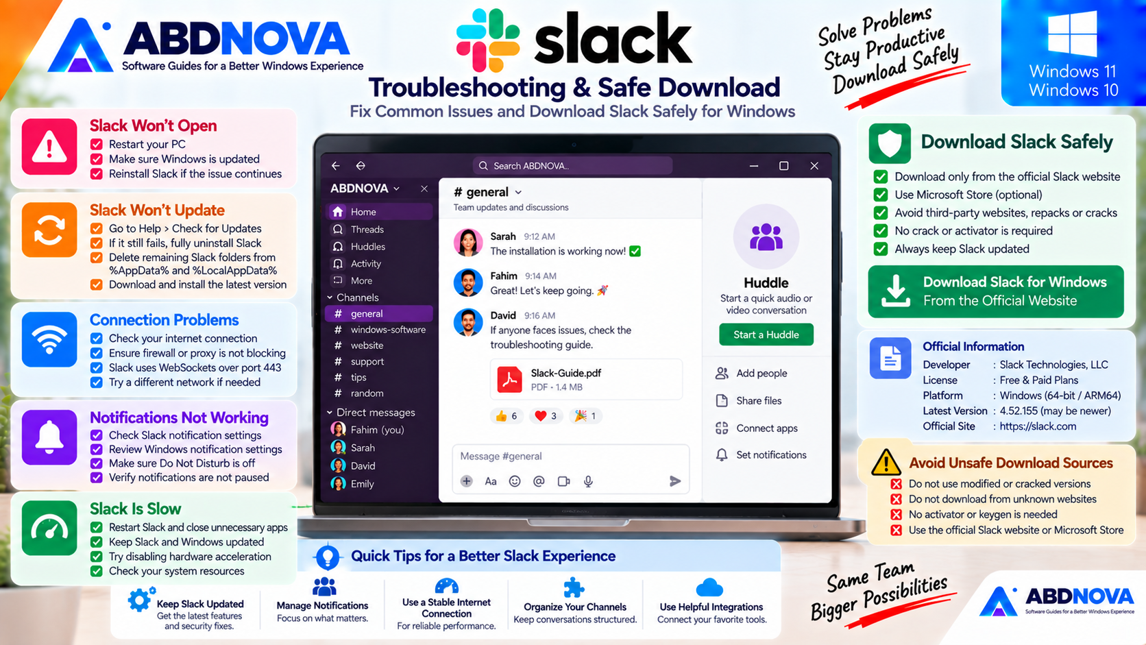 Slack Troubleshooting and Safe Download