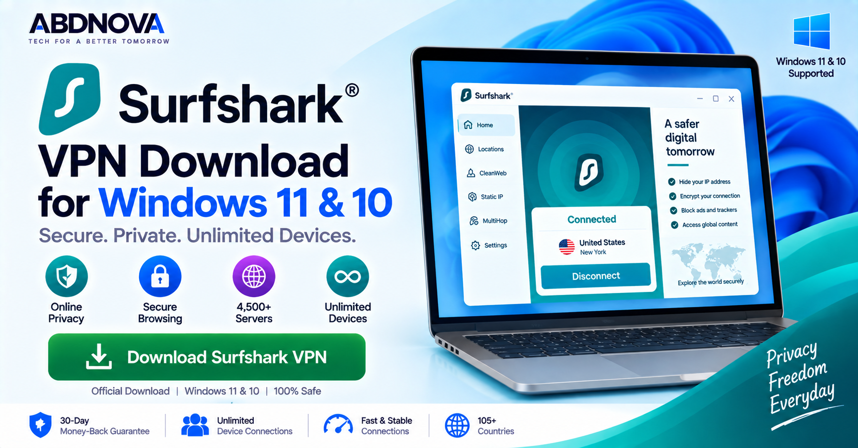 Surfshark VPN Download for Windows