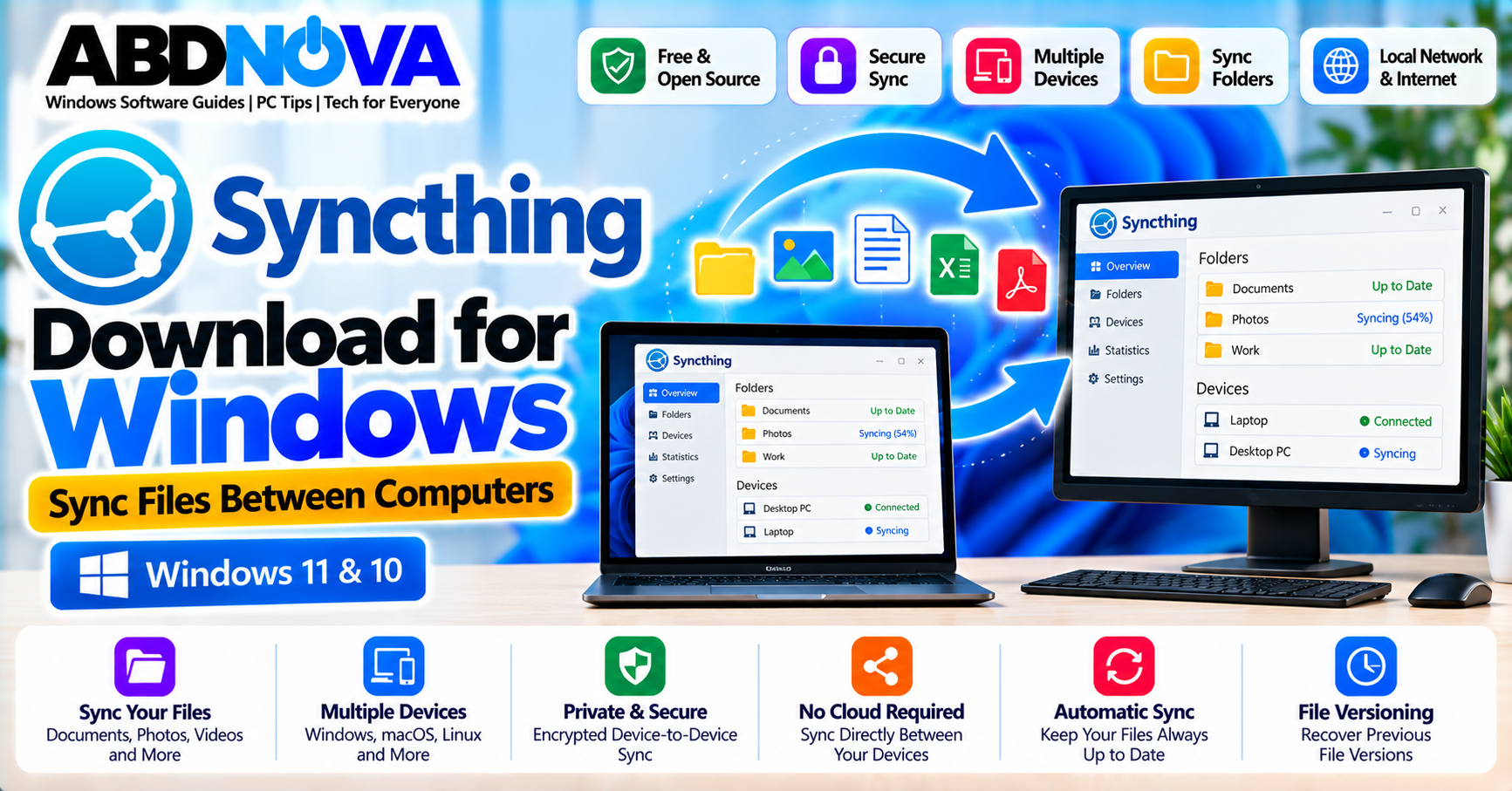 Syncthing Download for Windows Sync Files Between Computers