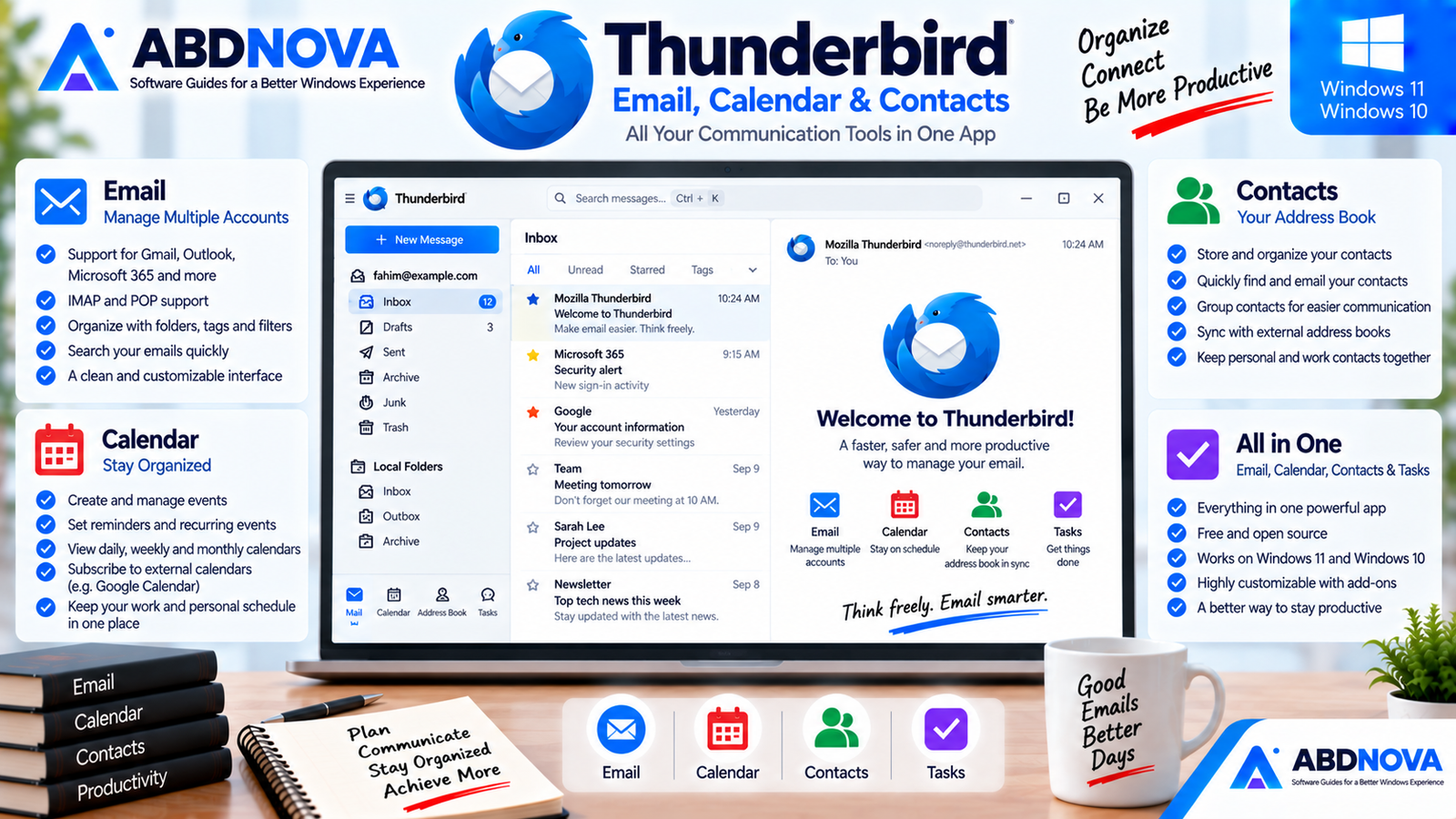 Thunderbird Email Calendar and Contacts