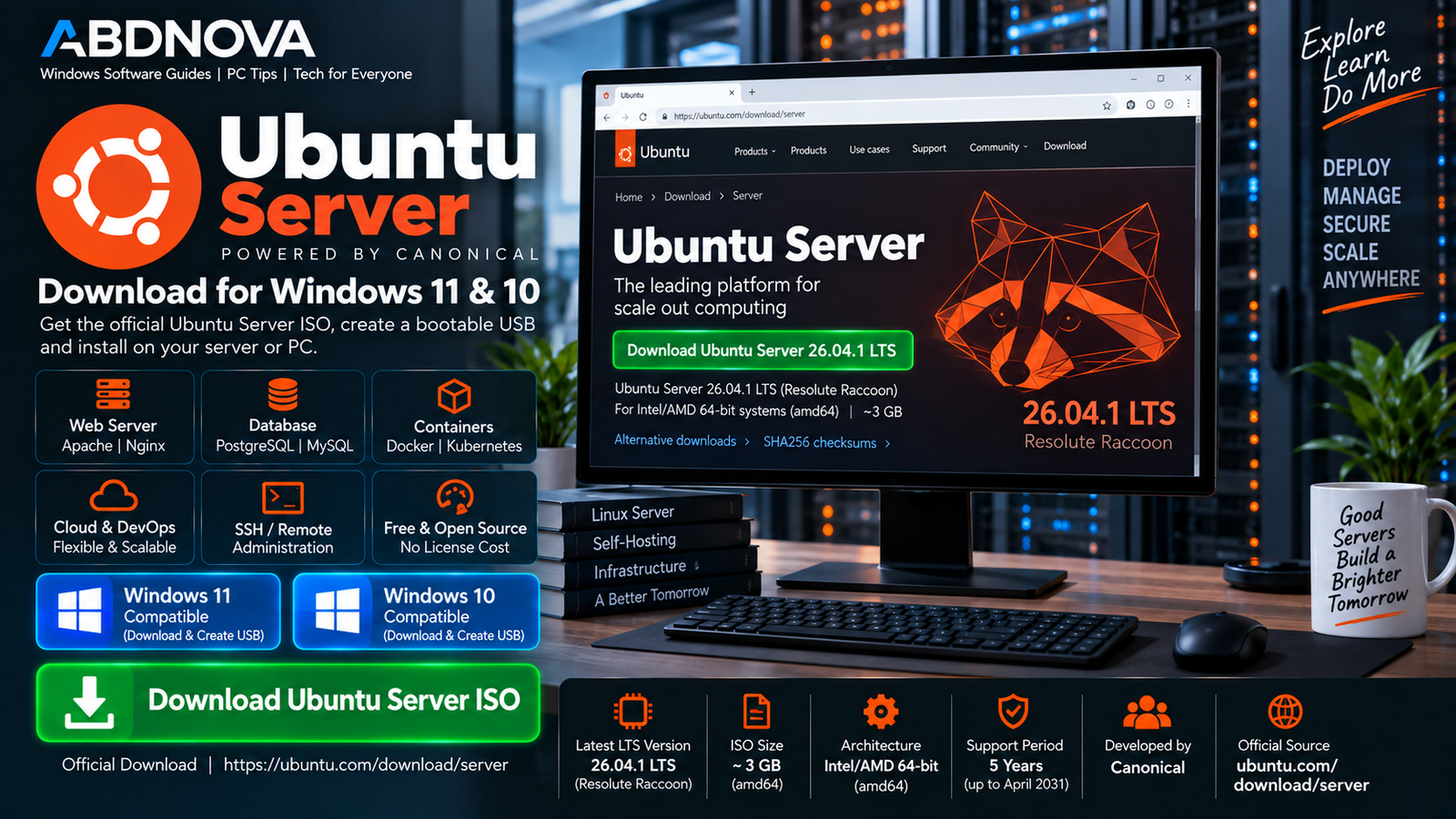 Ubuntu Server Download for Windows 11 and 10