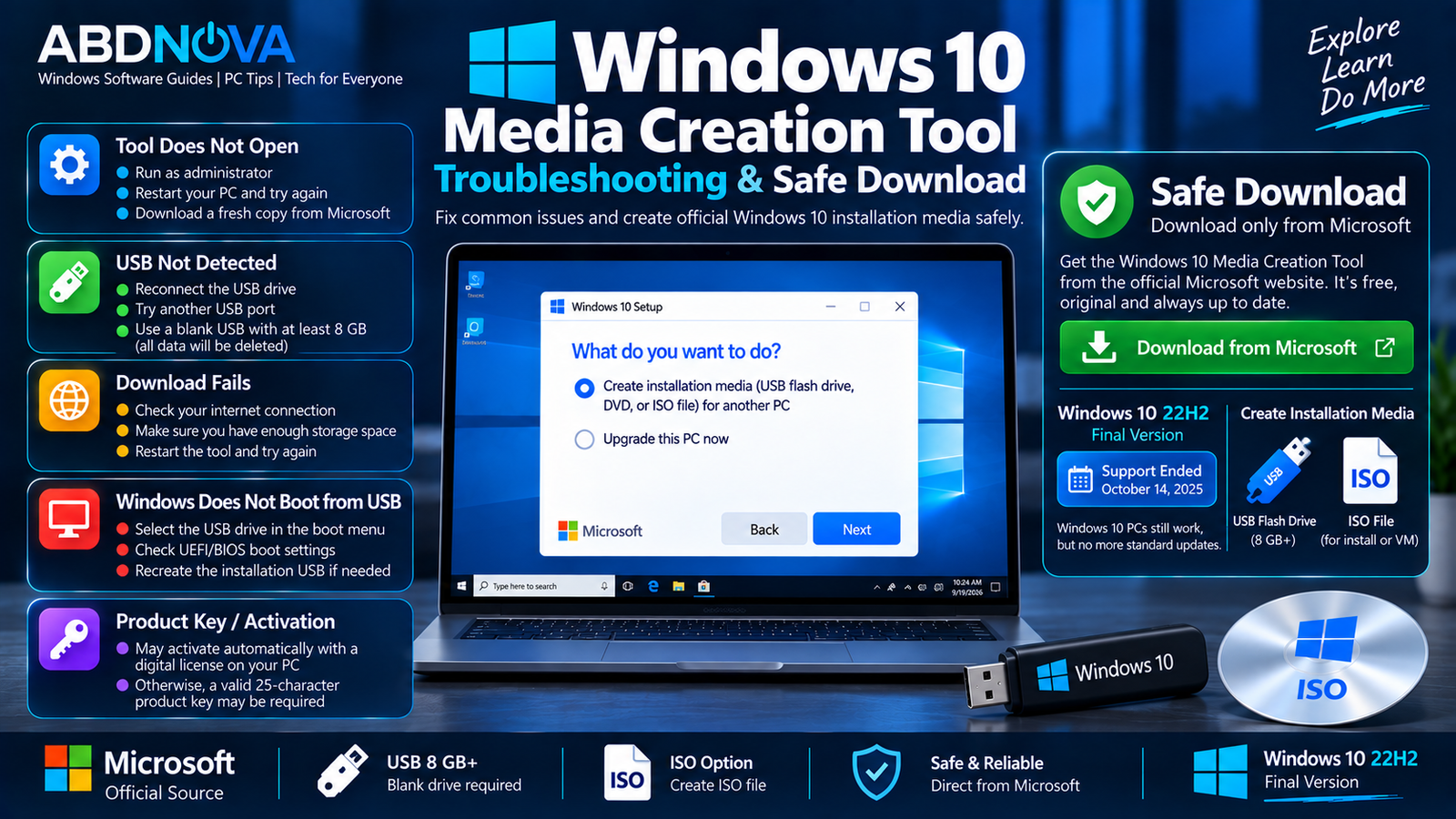 Windows 10 Media Creation Tool Troubleshooting and Safe Download