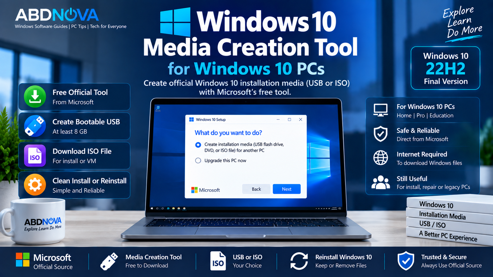 Windows 10 Media Creation Tool for Windows 10 PCs