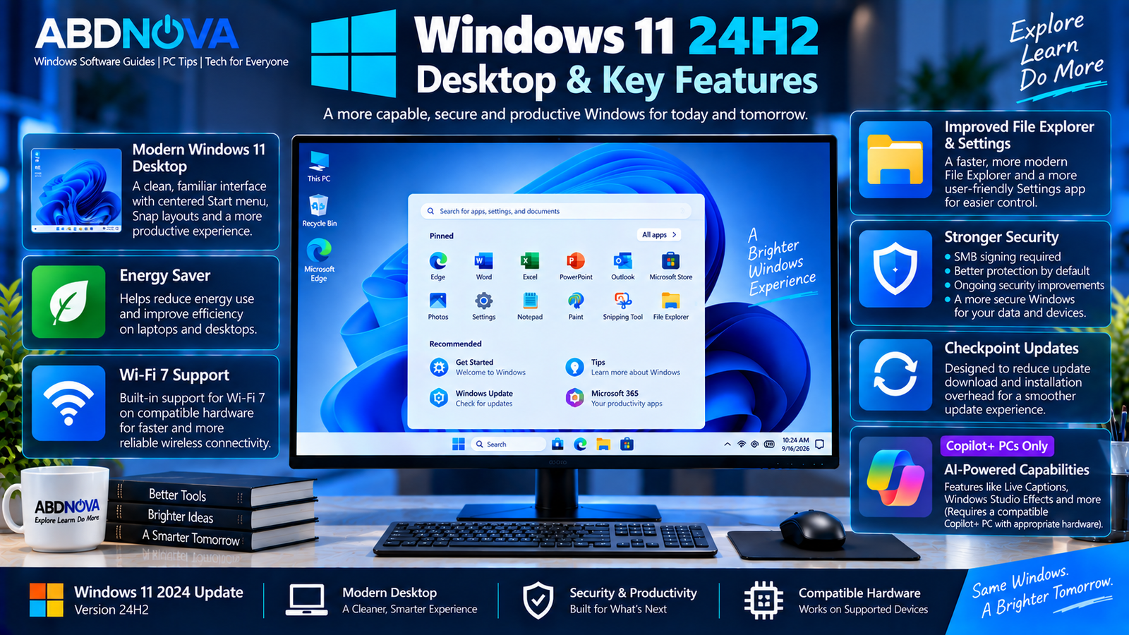 Windows 11 24H2 Desktop and Key Features