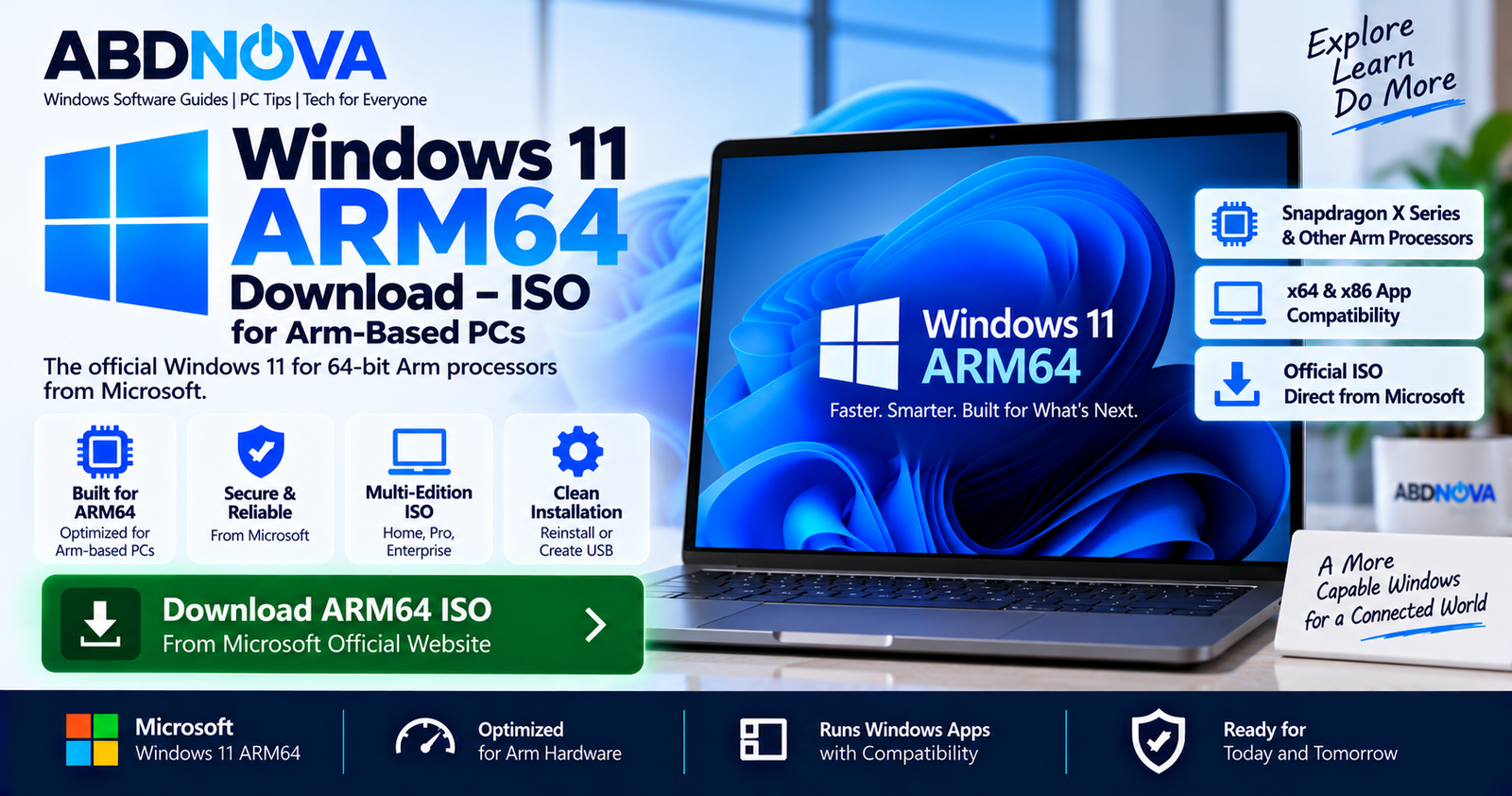 Windows 11 ARM64 Download ISO for Arm-Based PCs