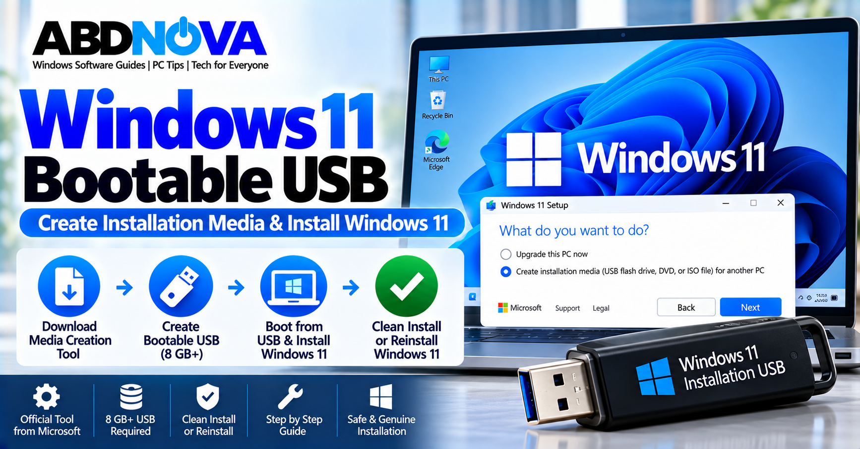 Windows 11 Bootable USB Create Installation Media and Install Windows 11