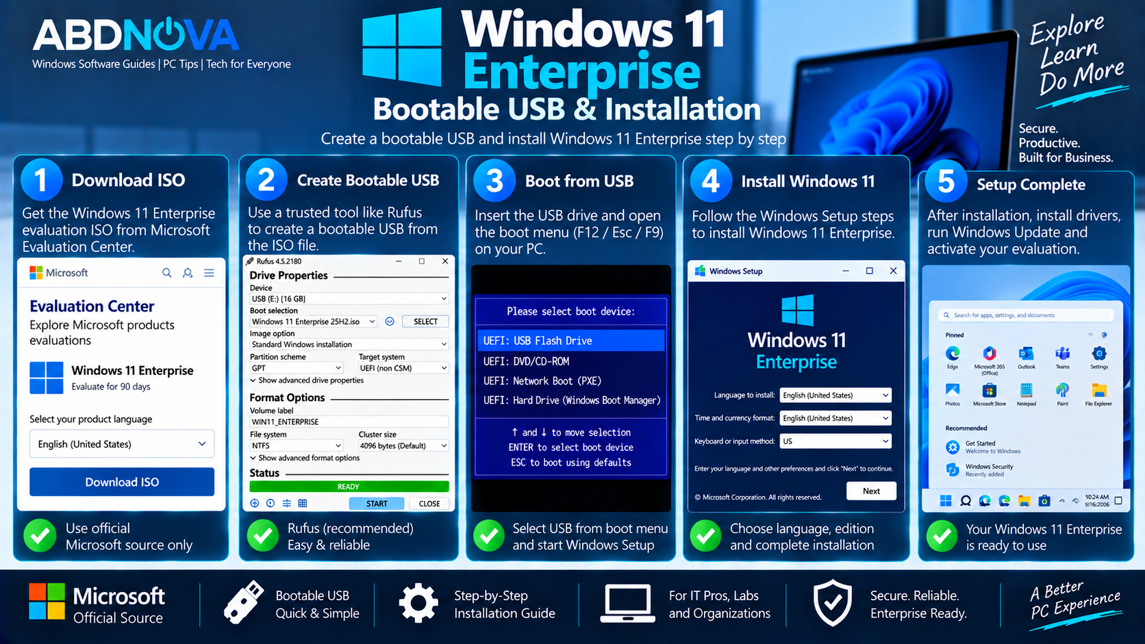 Windows 11 Enterprise Bootable USB and Installation