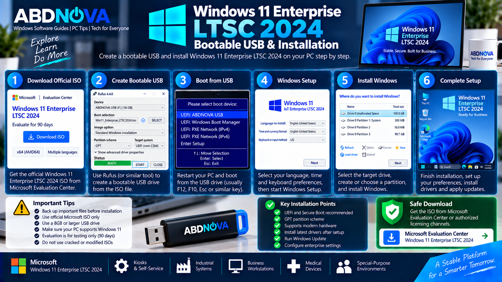 Windows 11 Enterprise LTSC 2024 Bootable USB and Installation