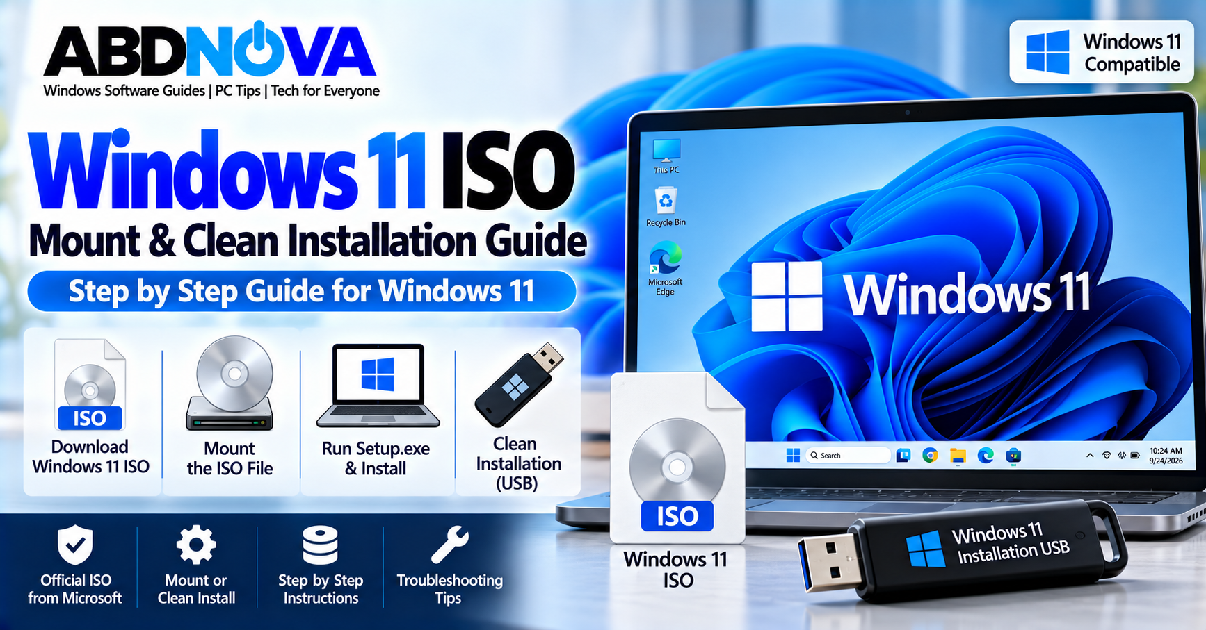 Windows 11 ISO Mount and Clean Installation Guide