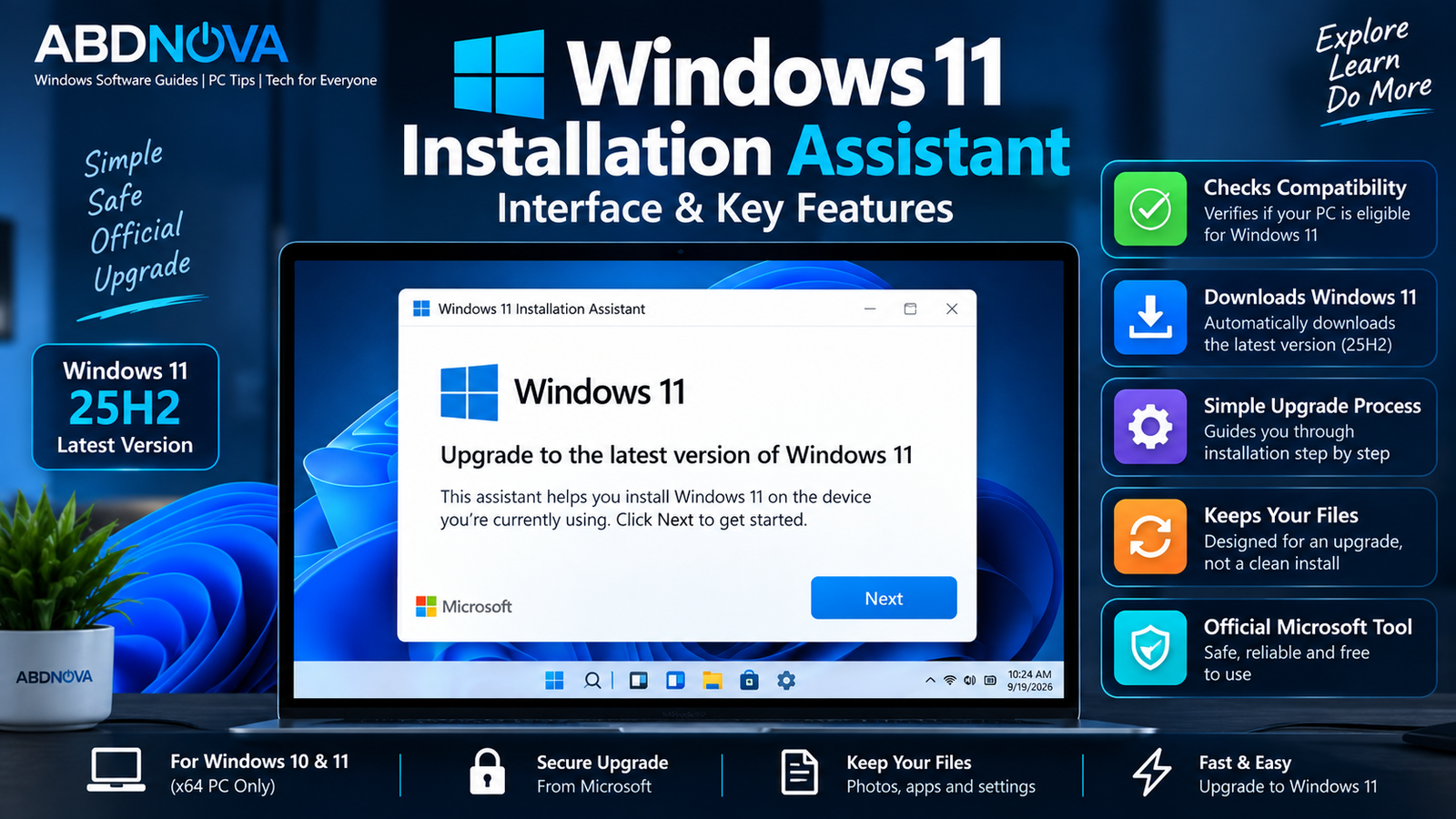 Windows 11 Installation Assistant Interface and Key Features