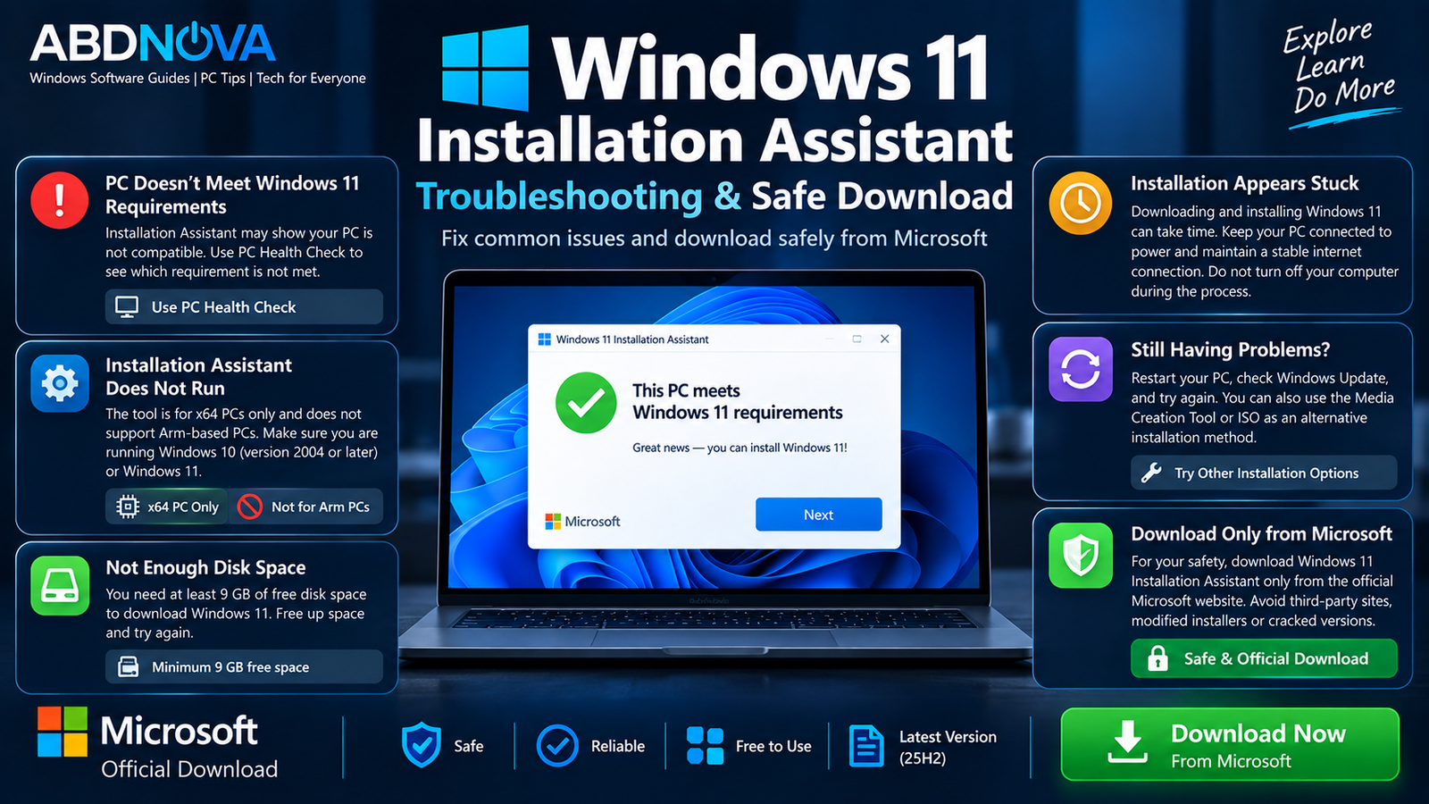 Windows 11 Installation Assistant Troubleshooting and Safe Download