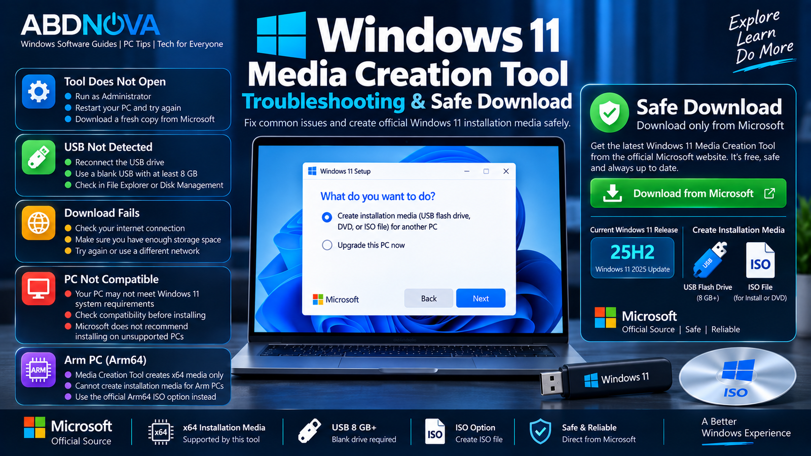 Windows 11 Media Creation Tool Troubleshooting and Safe Download