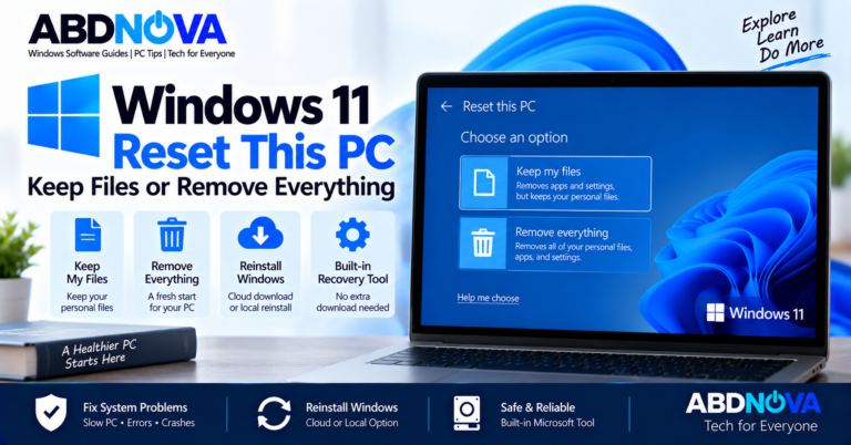 Windows 11 Reset This PC Keep Files or Remove Everything