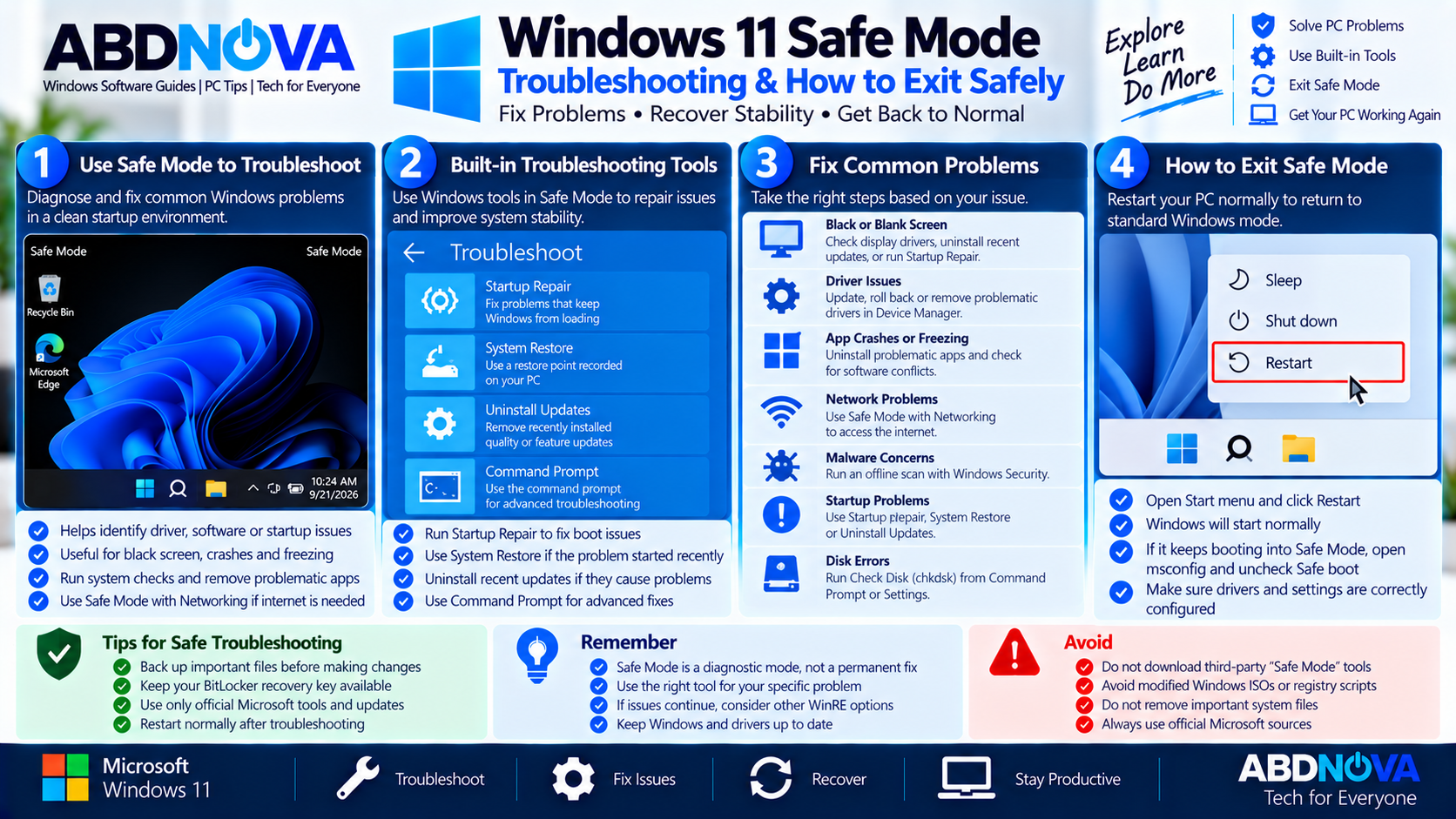 Windows 11 Safe Mode Troubleshooting and How to Exit Safe Mode