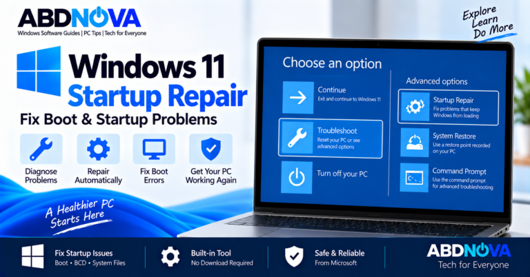 Windows 11 Startup Repair Fix Boot and Startup Problems