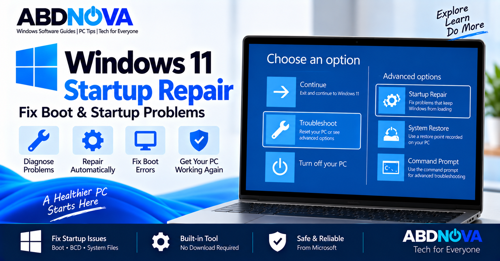 Windows 11 Startup Repair Fix Boot and Startup Problems
