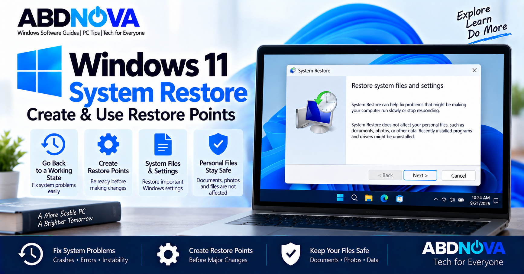 Windows 11 System Restore Create and Use Restore Points