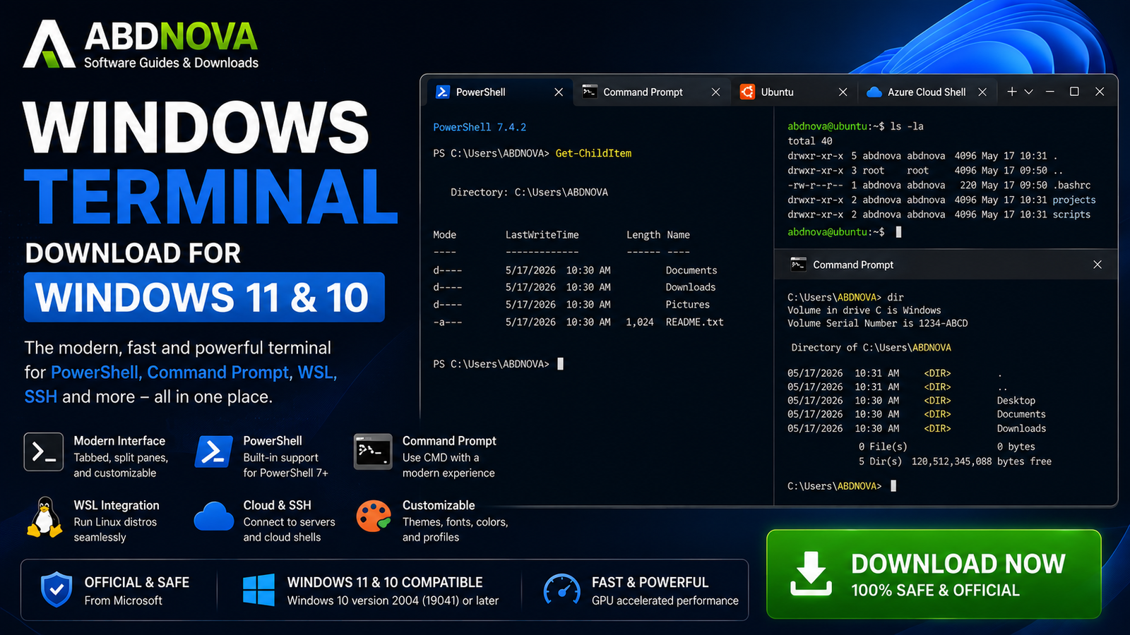 Windows Terminal Download for Windows 11 and 10