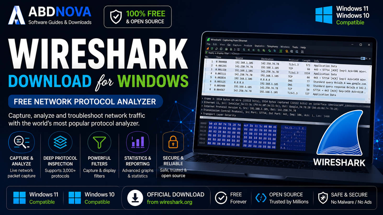 Wireshark Download for Windows 11 and 10