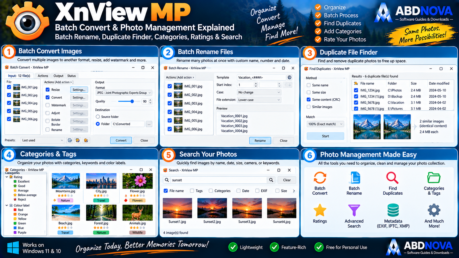 XnView MP Batch Convert and Photo Management Explained