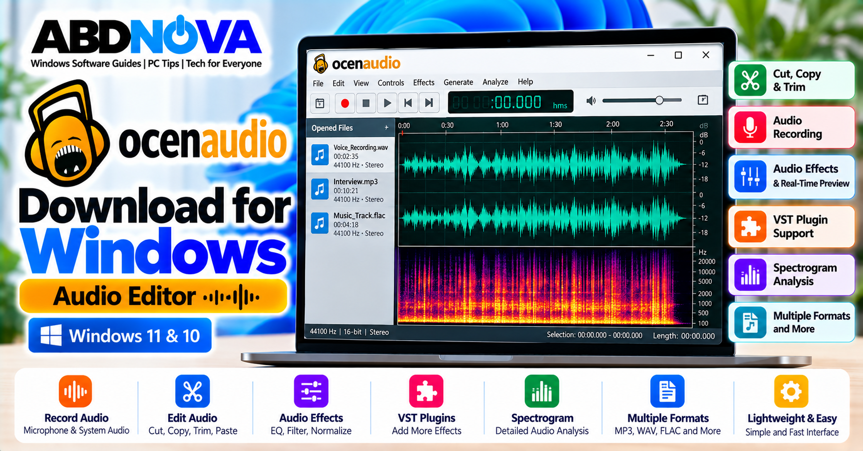 ocenaudio Download for Windows Audio Editor