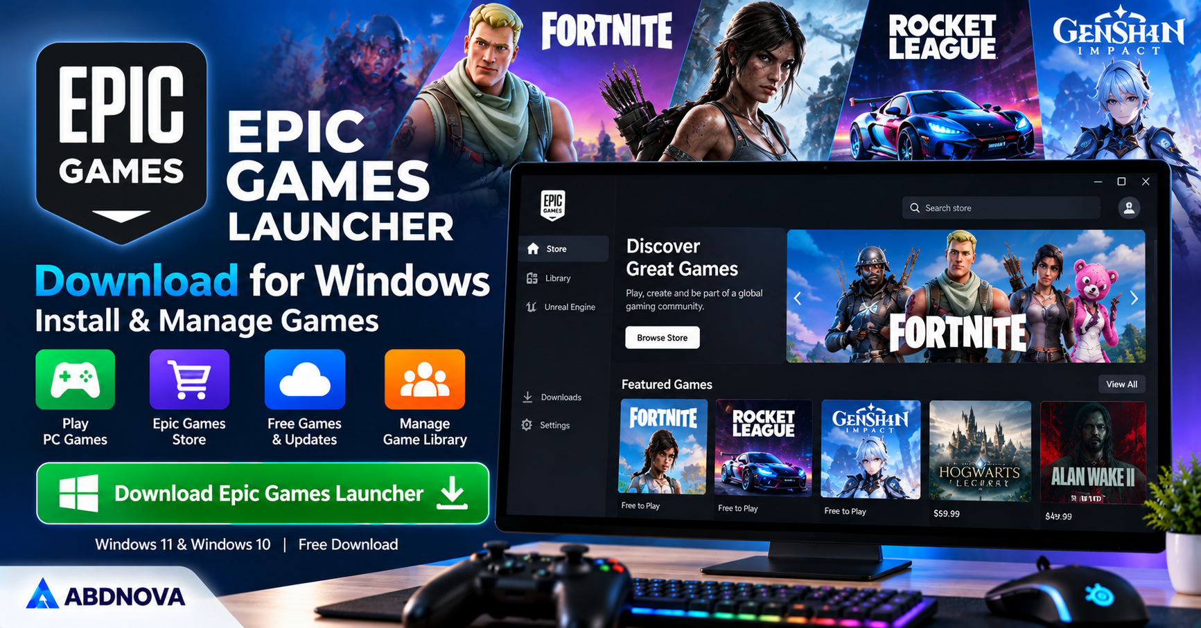 Epic Games Launcher Download for Windows Install and Manage Games