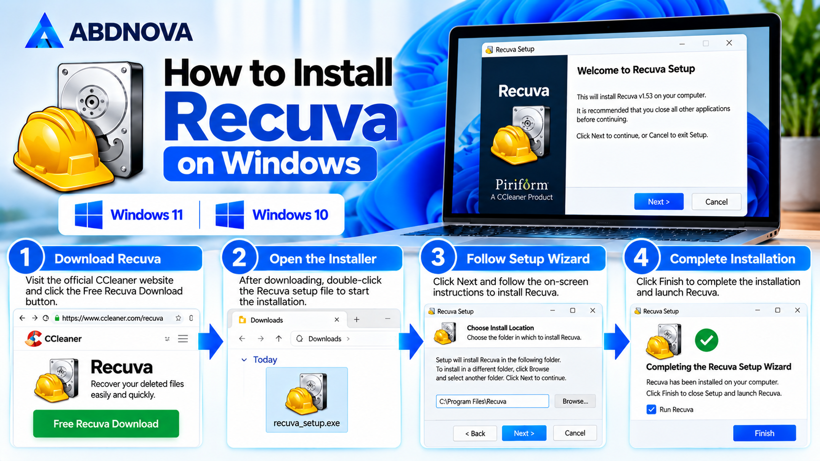 How to Download and Install Recuva on Windows