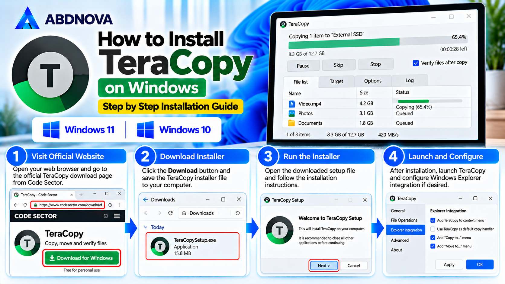 How to Download and Install TeraCopy on Windows