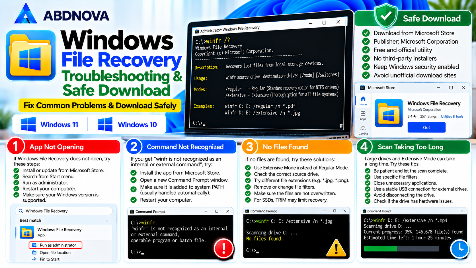 Windows File Recovery Troubleshooting and Safe Download